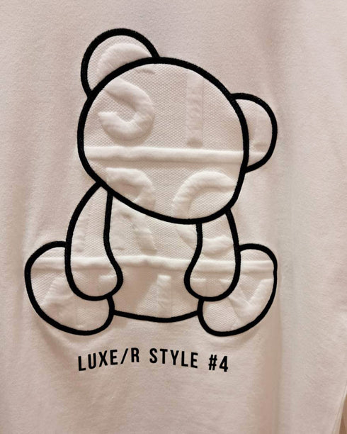 【LUXE/R】ベアー柄　膨れジャガード貼り付け長袖Tシャツ