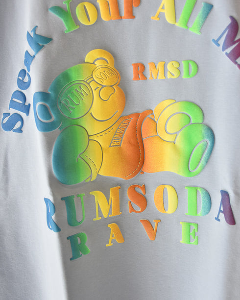 【RUMSODA】レインボープリント　タイトTシャツ　＊ユニセックス商品