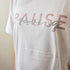 【JUKEBOX】PAUSE刺繍風ロゴ半袖Tシャツ