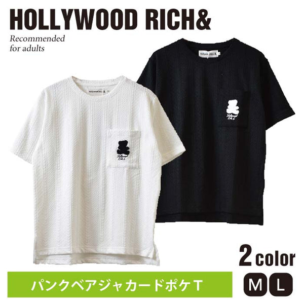 【Hollywood rich.&】パンクベアジャカードポケットT