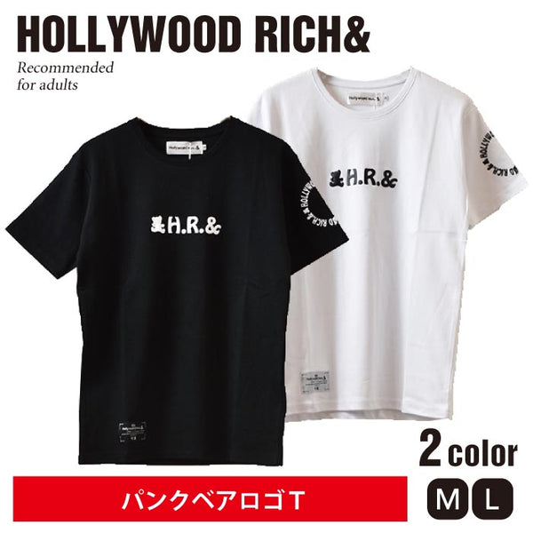 【Hollywood rich.&】パンクベアロゴラバーT